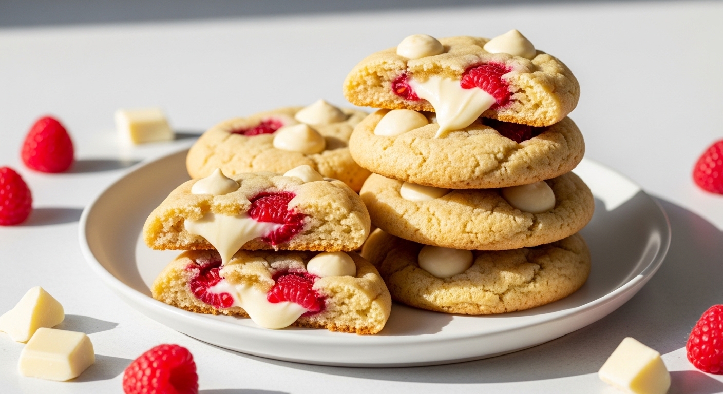 White Chocolate Raspberry Cookies