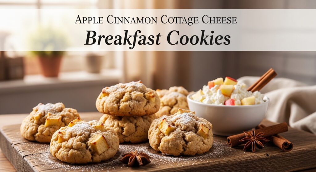 Apple Cinnamon Cottage Cheese Breakfast Cookies