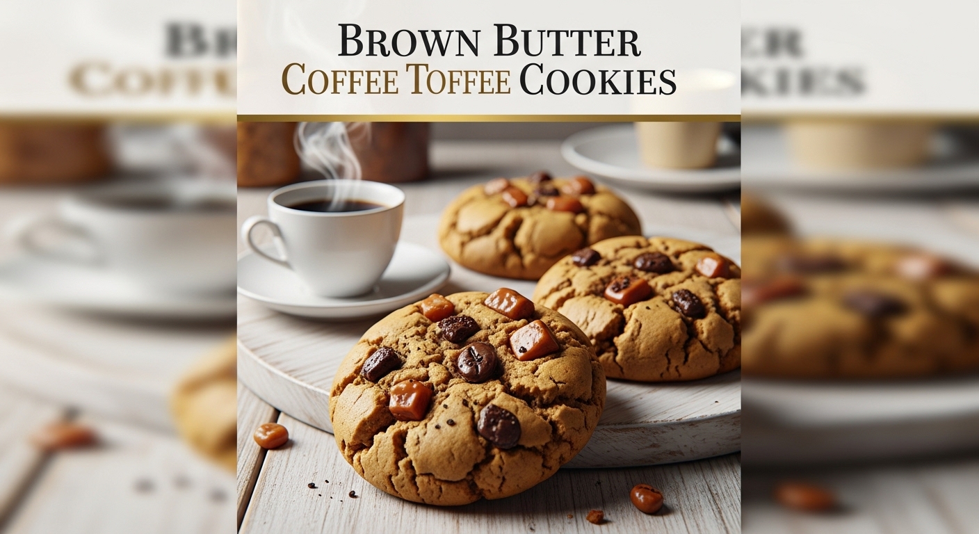Brown Butter Coffee Toffee Cookies