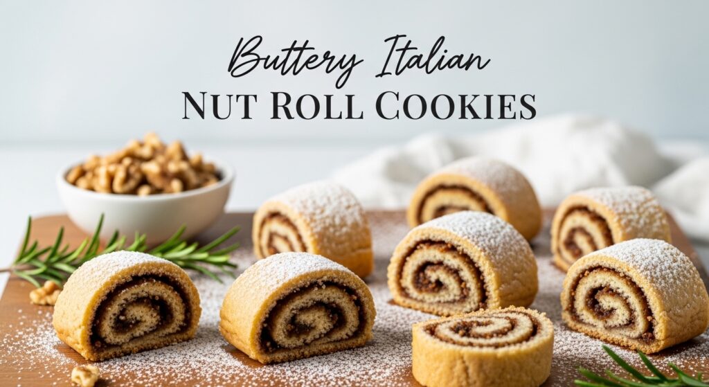 Buttery Italian Nut Roll Cookies