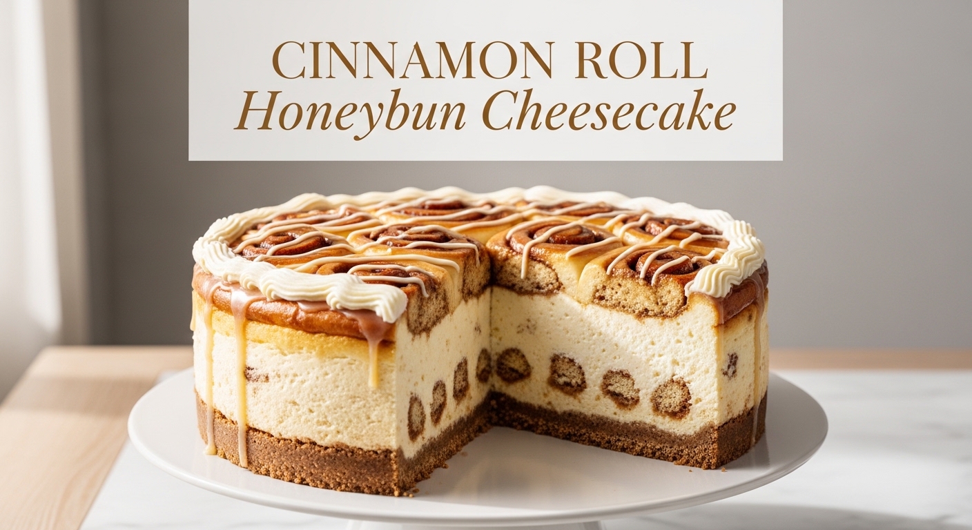 Cinnamon Roll Honeybun Cheesecake