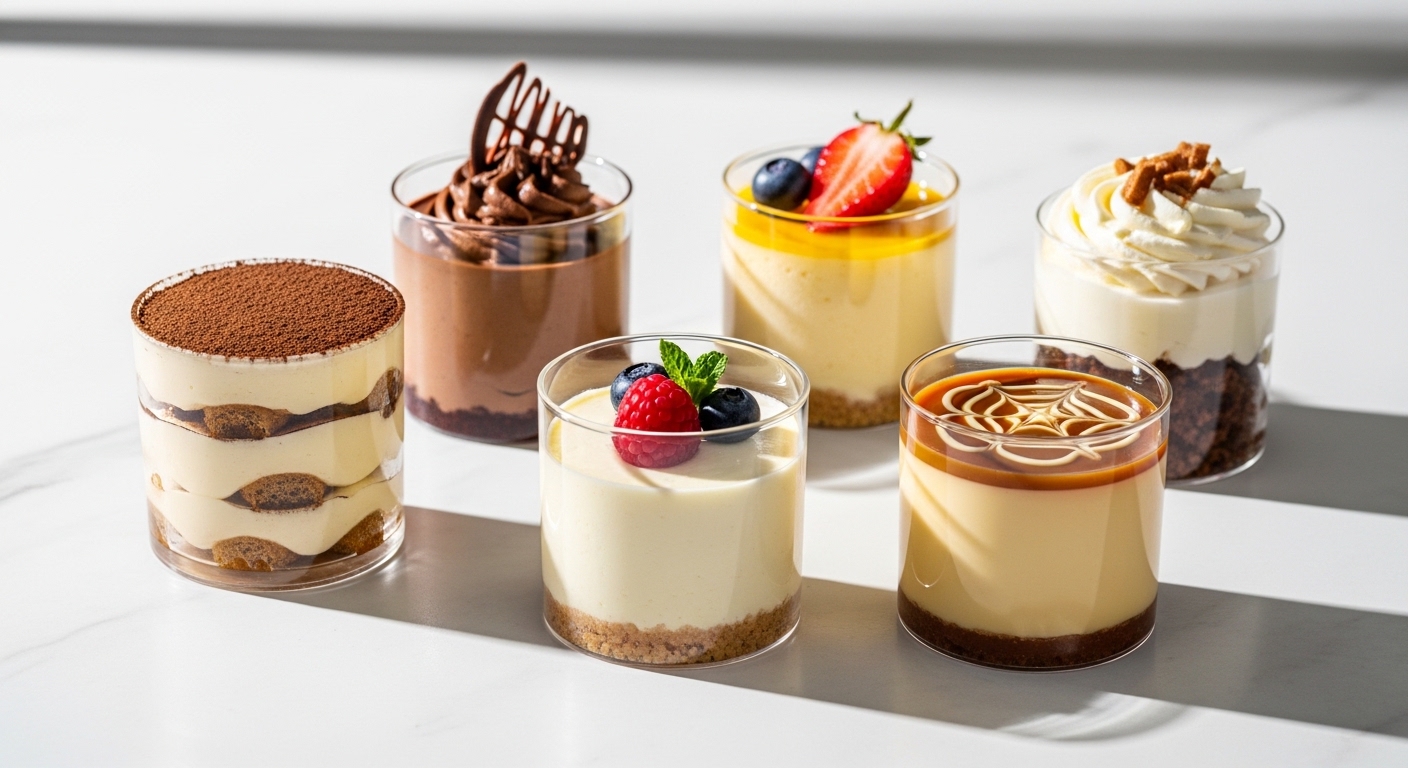Fancy Mini Desserts in Cups