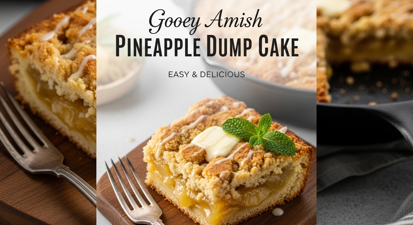 Gooey Amish Pineapple Dump Cake