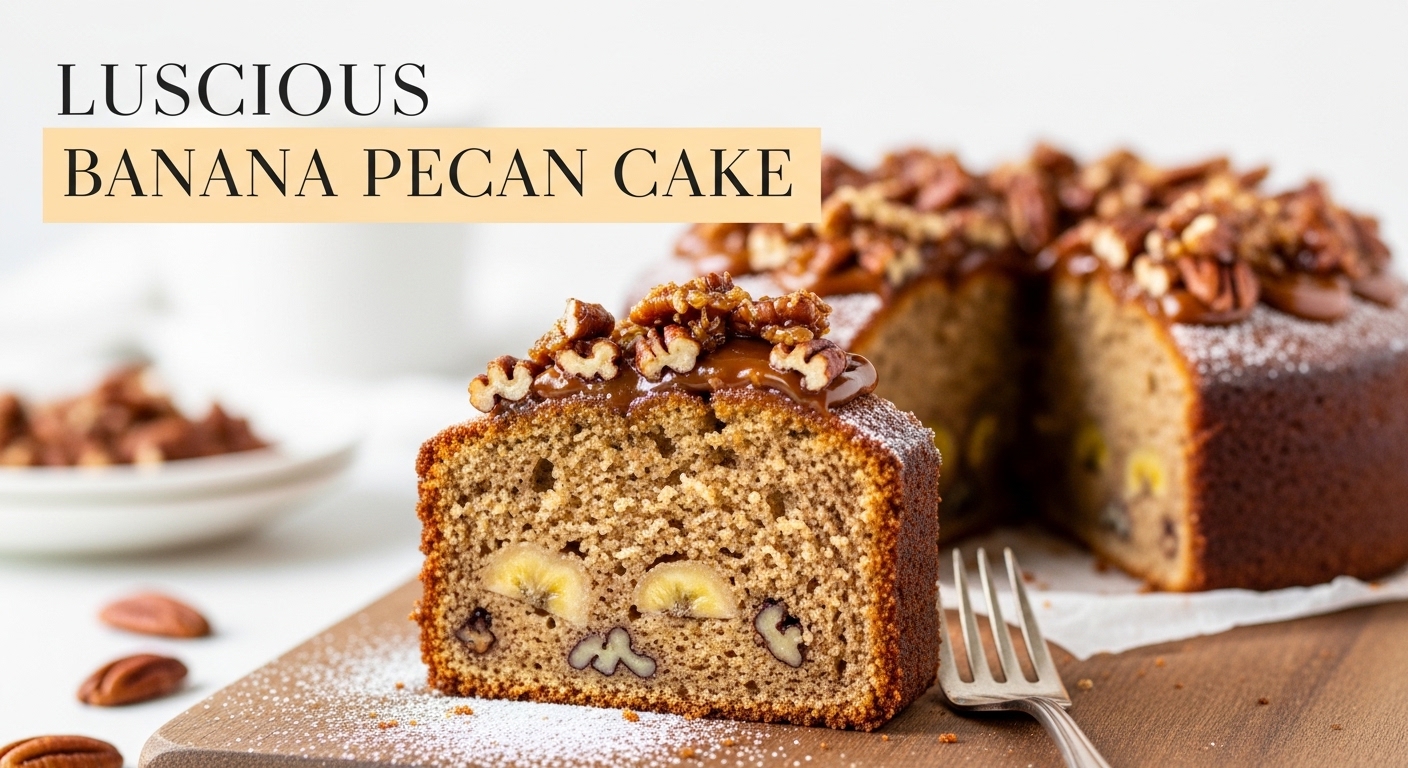 Luscious Banana Pecan Cake