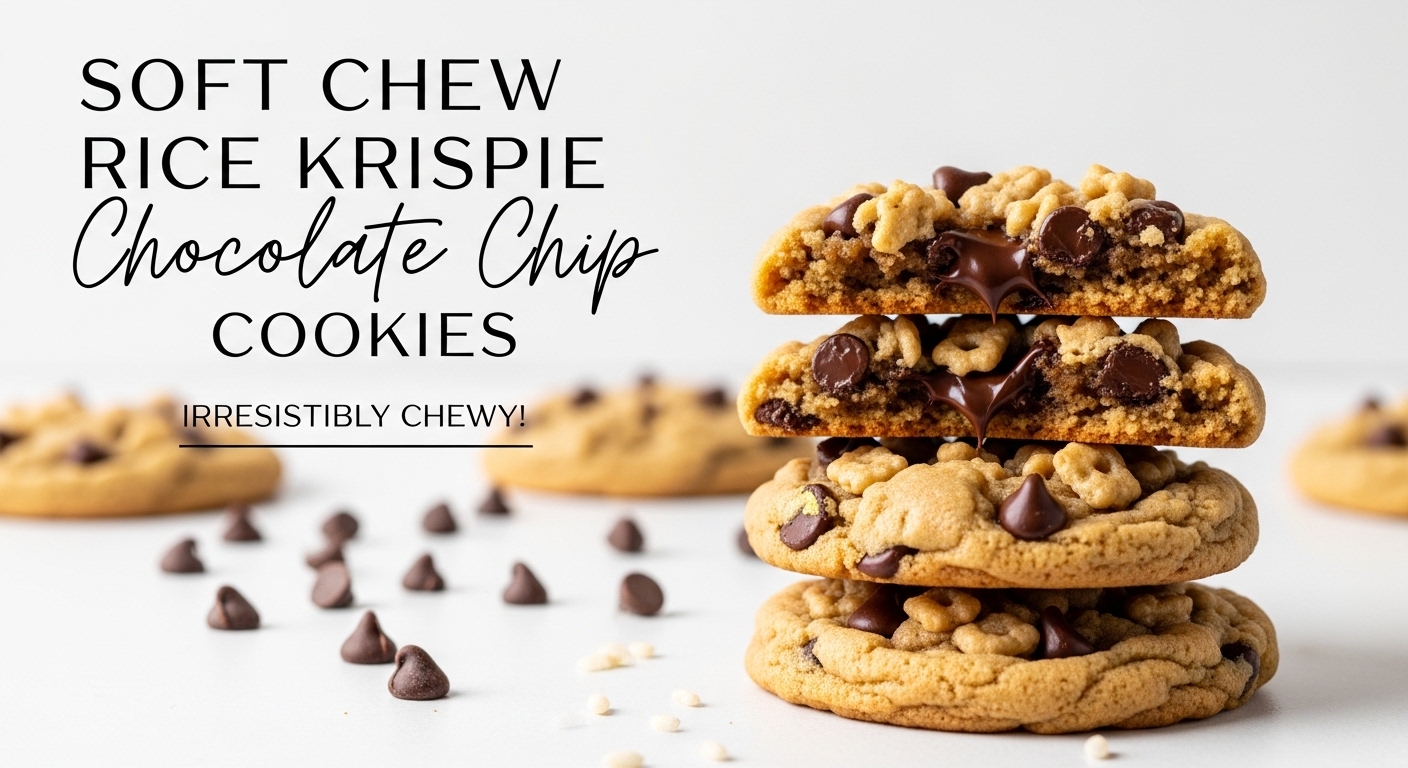Rice Krispie Chocolate Chip Cookies With Soft Chew