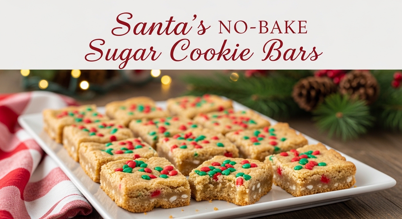 Santas No Bake Sugar Cookie Bars
