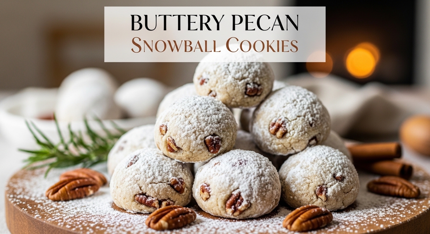 buttery pecan snowball cookies