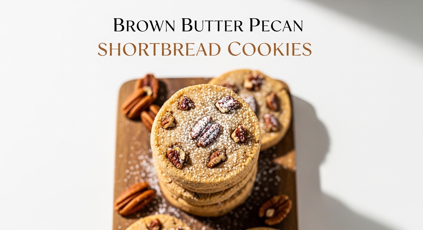 brown butter pecan shortbread cookies