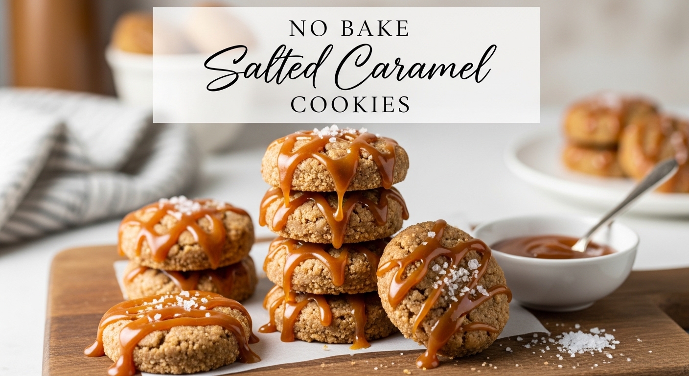 no bake salted caramel cookies