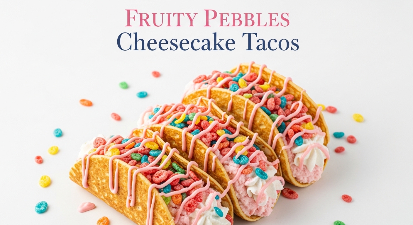 fruity pebbles cheesecake tacos