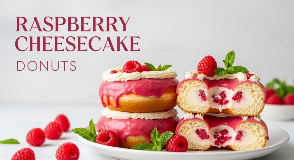 raspberry cheesecake donuts