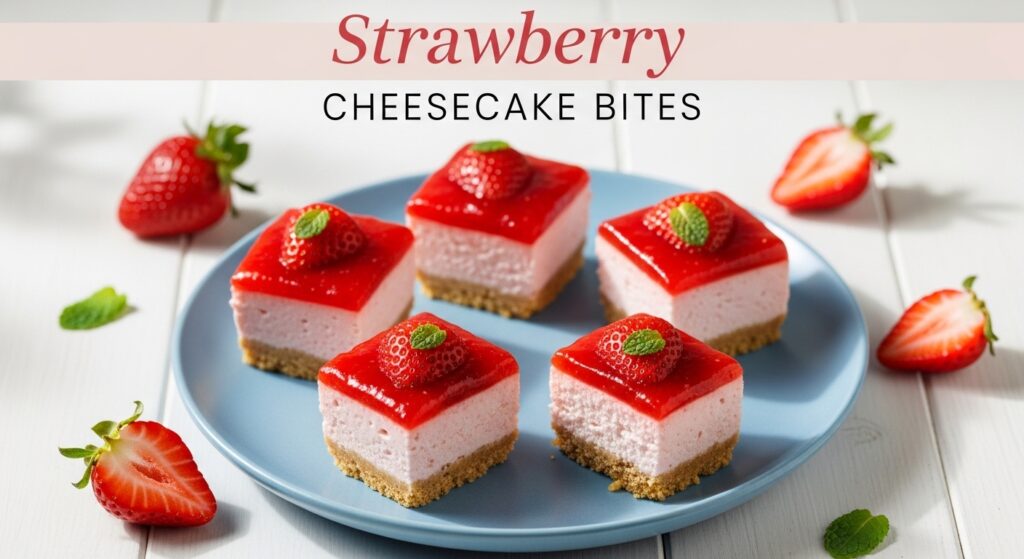 strawberry cheesecake bites