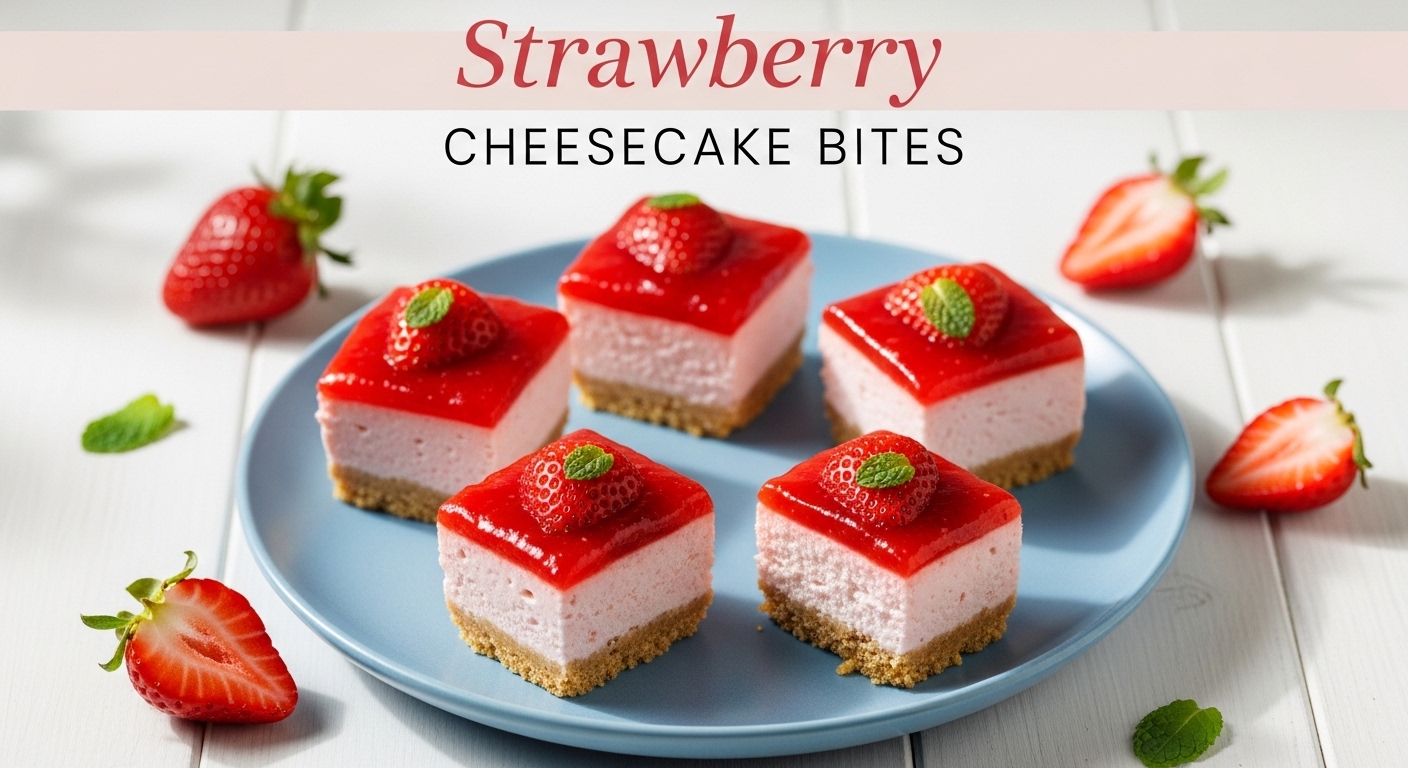 strawberry cheesecake bites